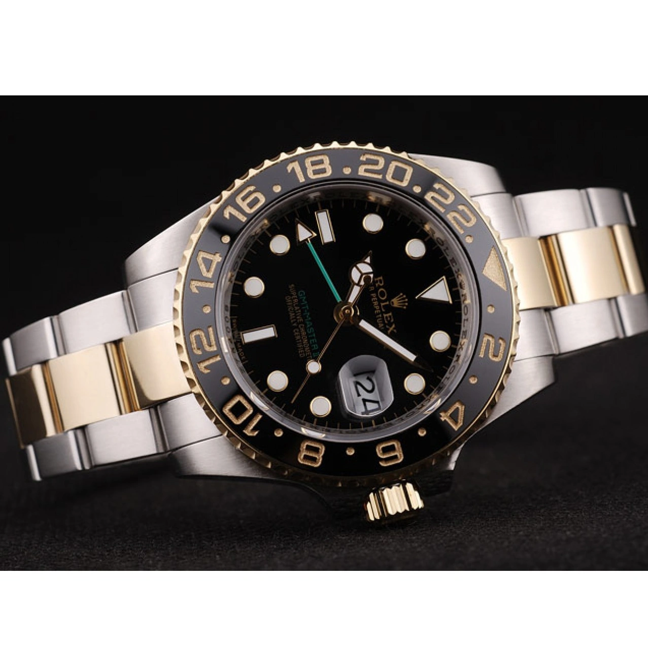 RepTime Watches 0419 Rolex GMT Master II Black Ceramic Bezel Black Dial 98229